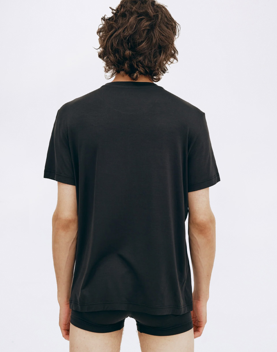 Organic Basics True Crewneck Tee 3-Pack Black / Black / Black M