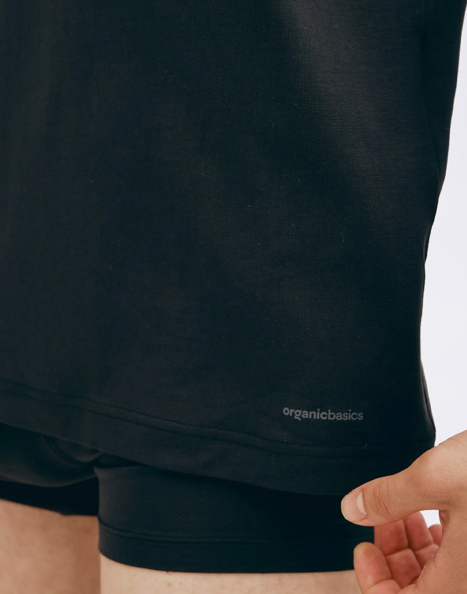 Organic Basics True Crewneck Tee 3-Pack Black / Black / Black M
