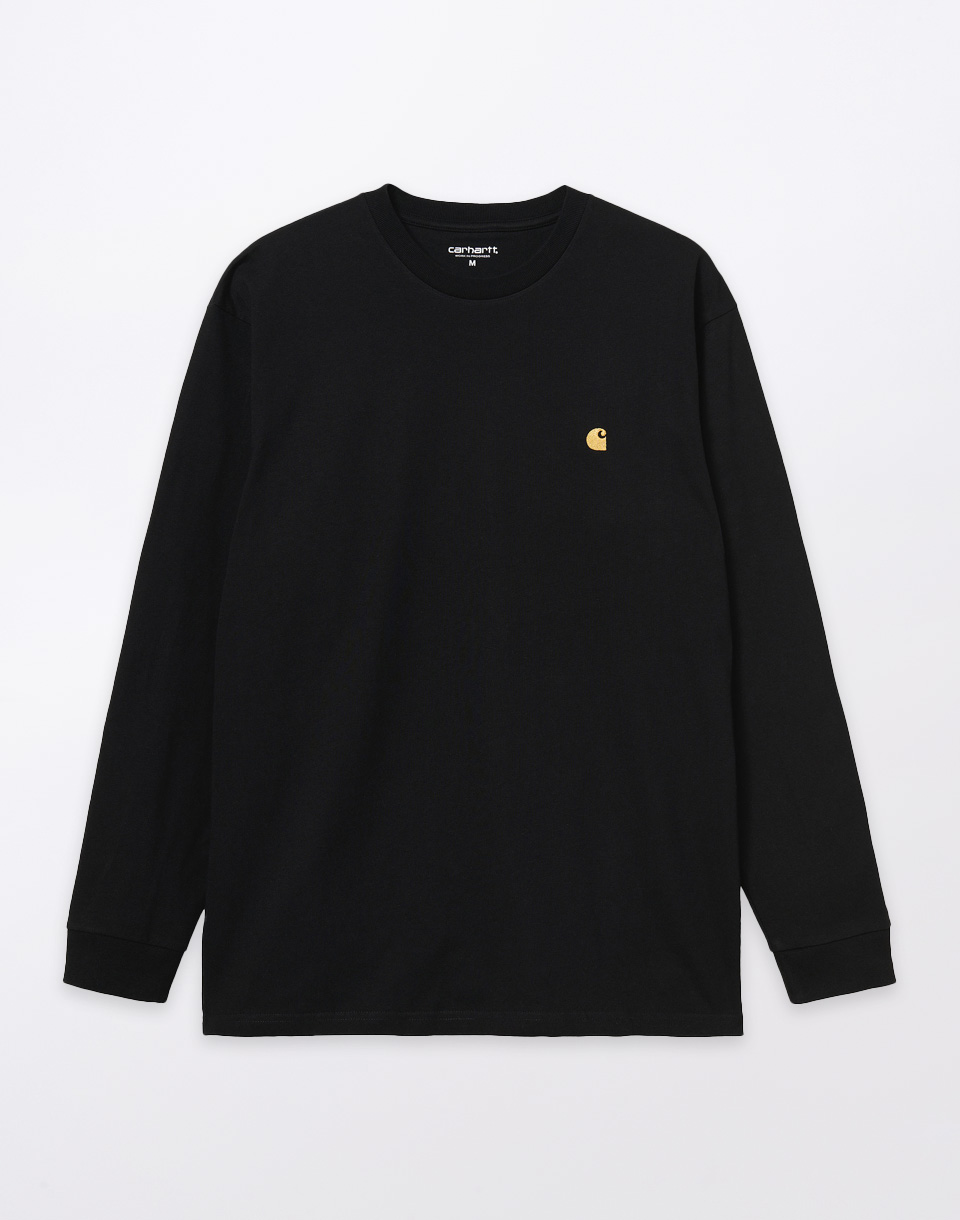 Carhartt WIP L/S Chase T-Shirt Black / Gold S