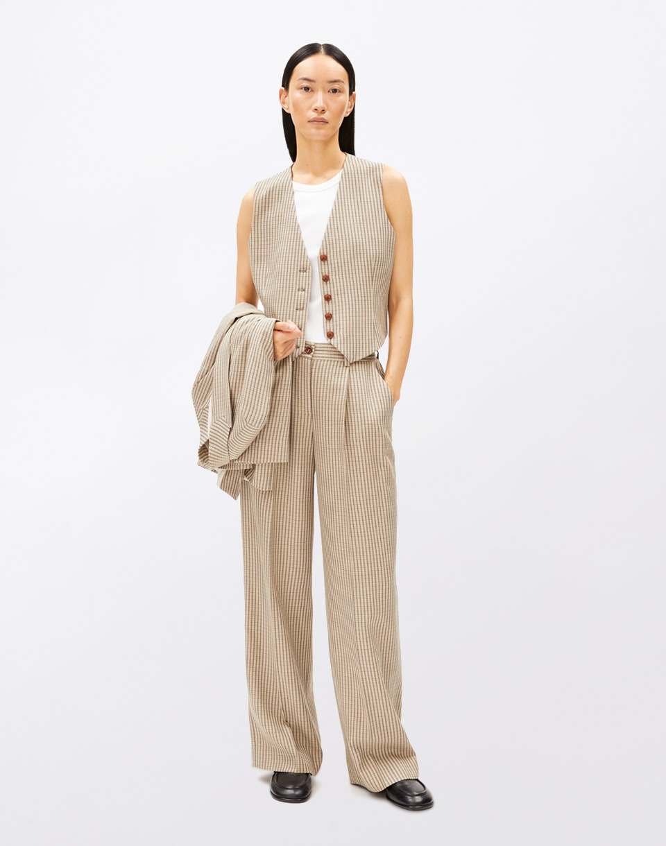 Armedangels Numaali Check 2248 sand stone L