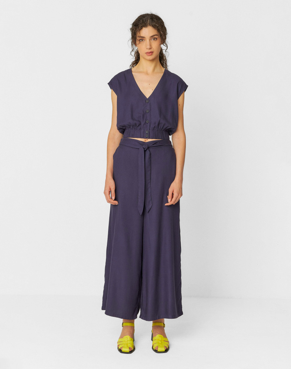 SKFK Dona Trouser Navy Violet 38