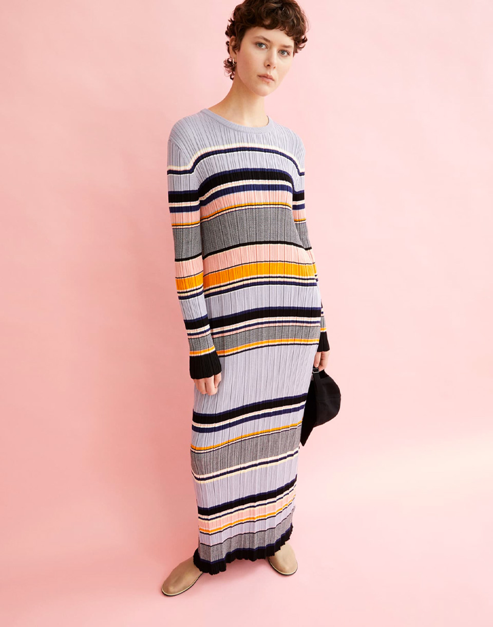 Armedangels Kaamila Stripes 3118 misty morning-deep rosalilly S