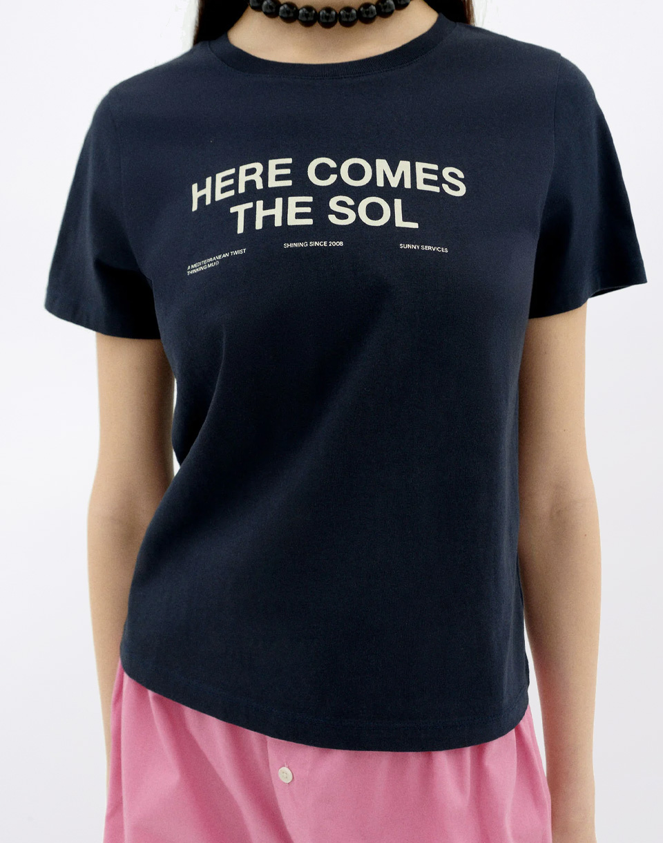 Thinking MU Navy Classic Sun T-Shirt Ida NAVY S