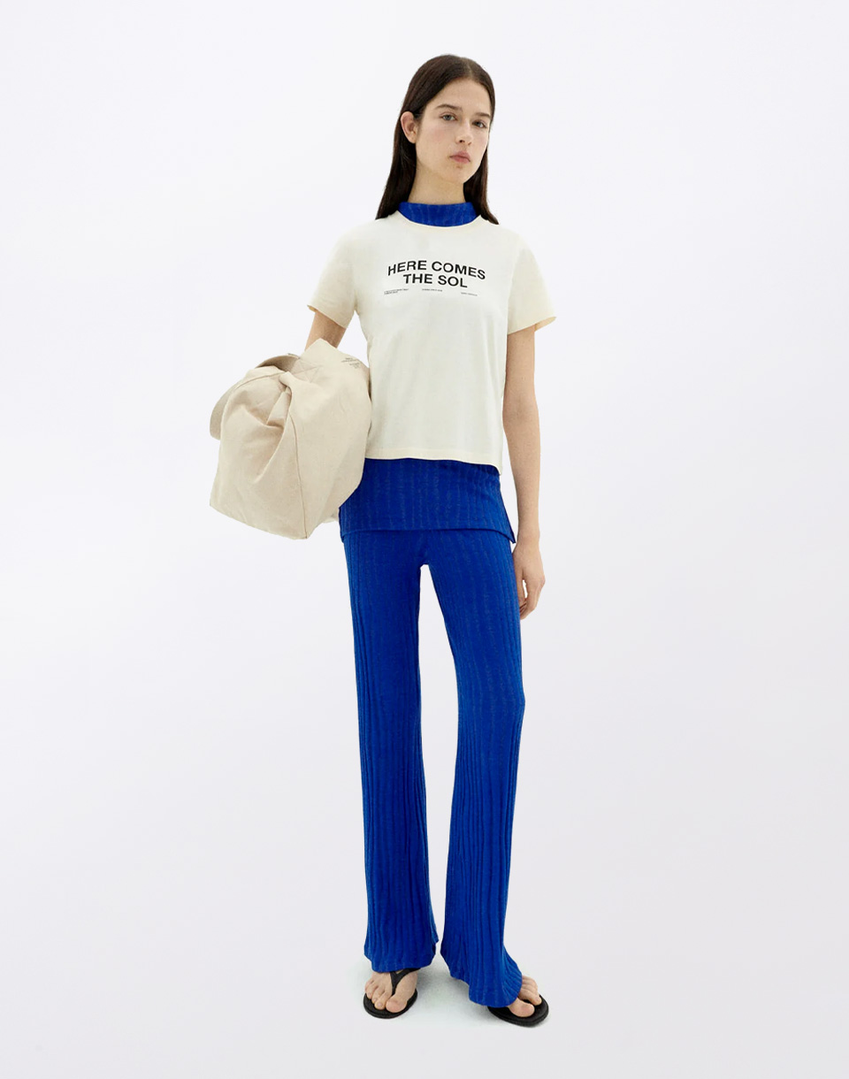 Thinking MU White Classic Sun T-Shirt Ida WHITE M