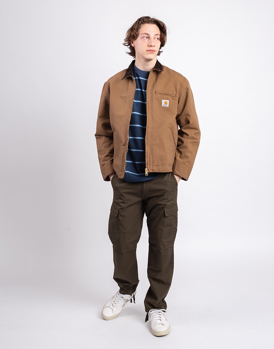 Carhartt WIP Detroit Jacket (Summer) Hamilton Brown/Tobacco rinsed M