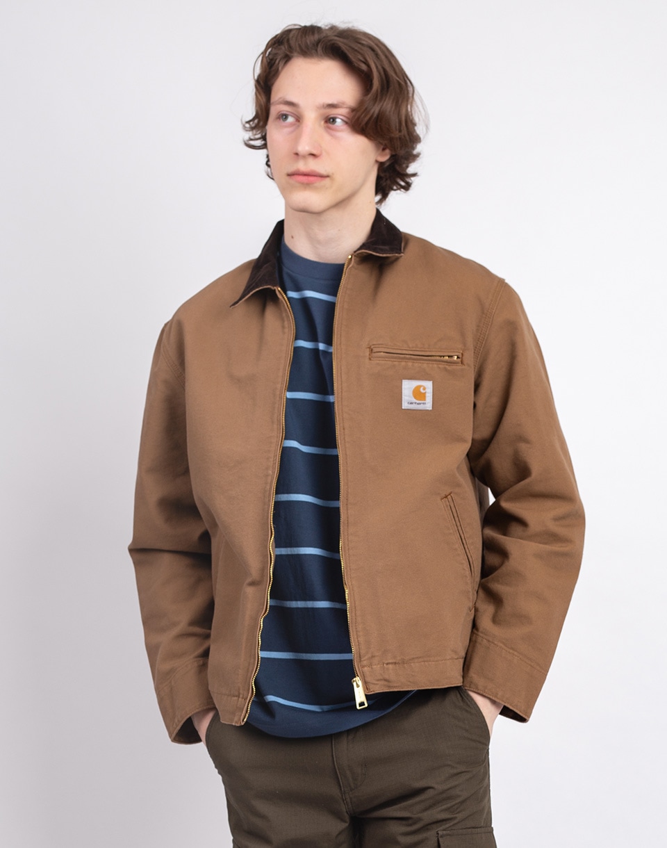 Carhartt WIP Detroit Jacket (Summer) Hamilton Brown/Tobacco rinsed M