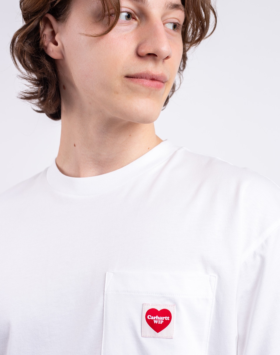 Carhartt WIP S/S Pocket Heart T-Shirt White/Red L