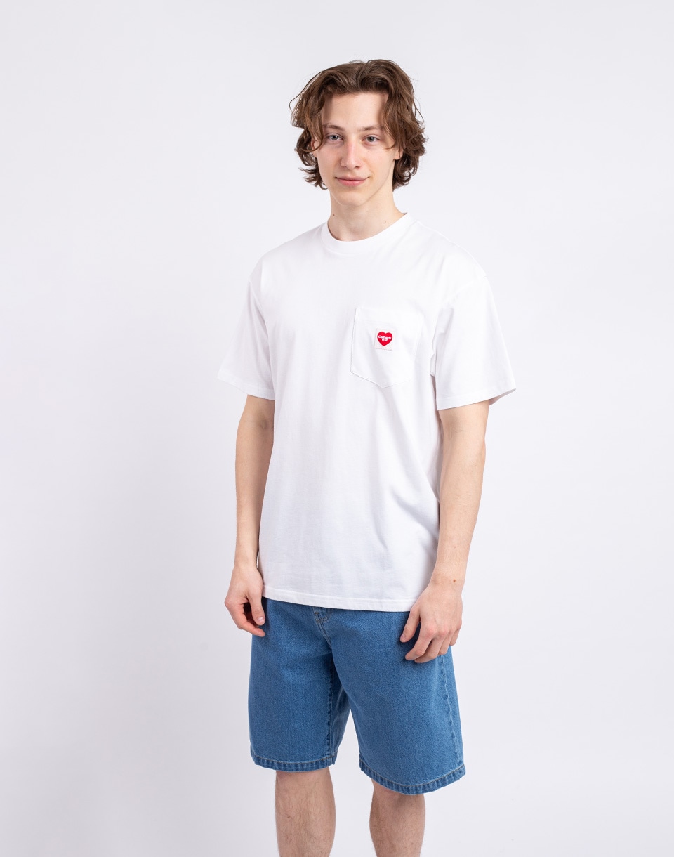 Tričko Carhartt WIP S/S Pocket Heart T-Shirt White/Red