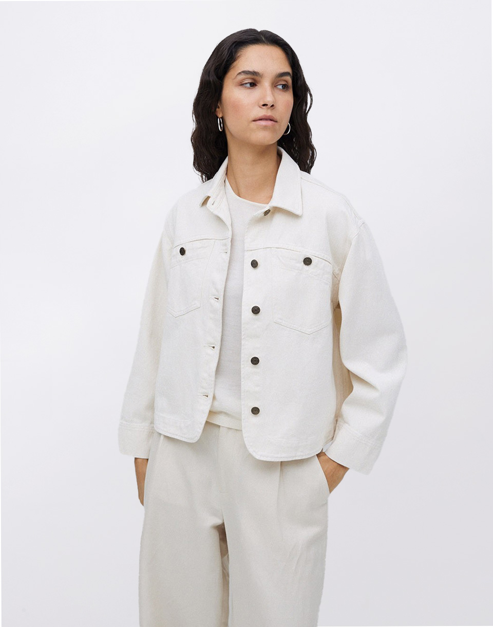 Yerse Raw Denim Jacket 002 ECRU S