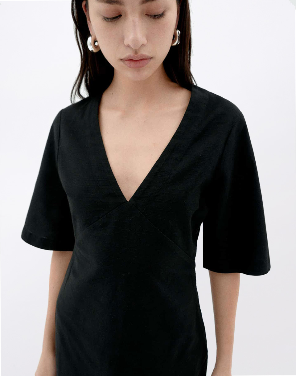 Thinking MU Black Kim Dress BLACK XS