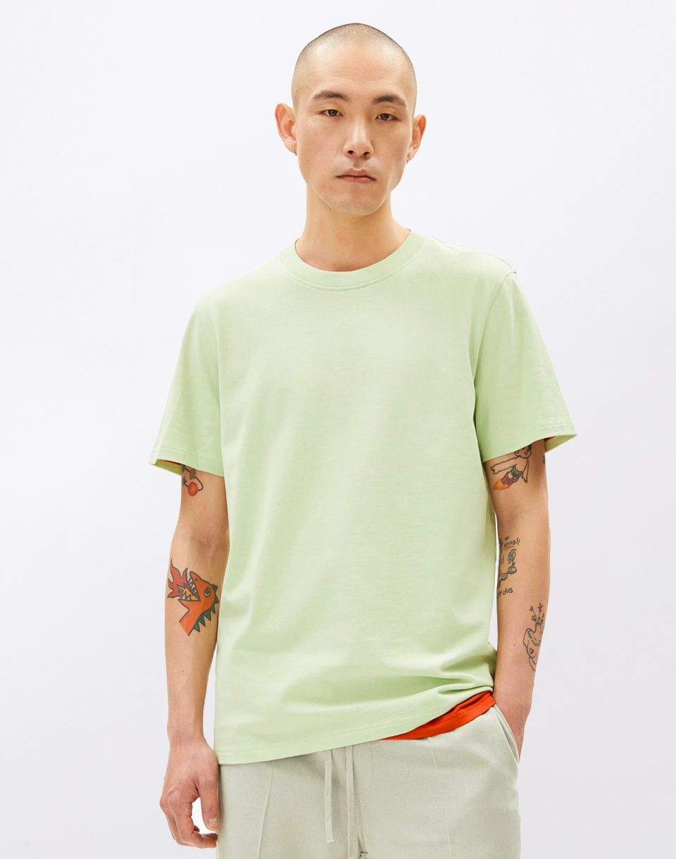 Tričko Armedangels Maarkos 3158 green ash