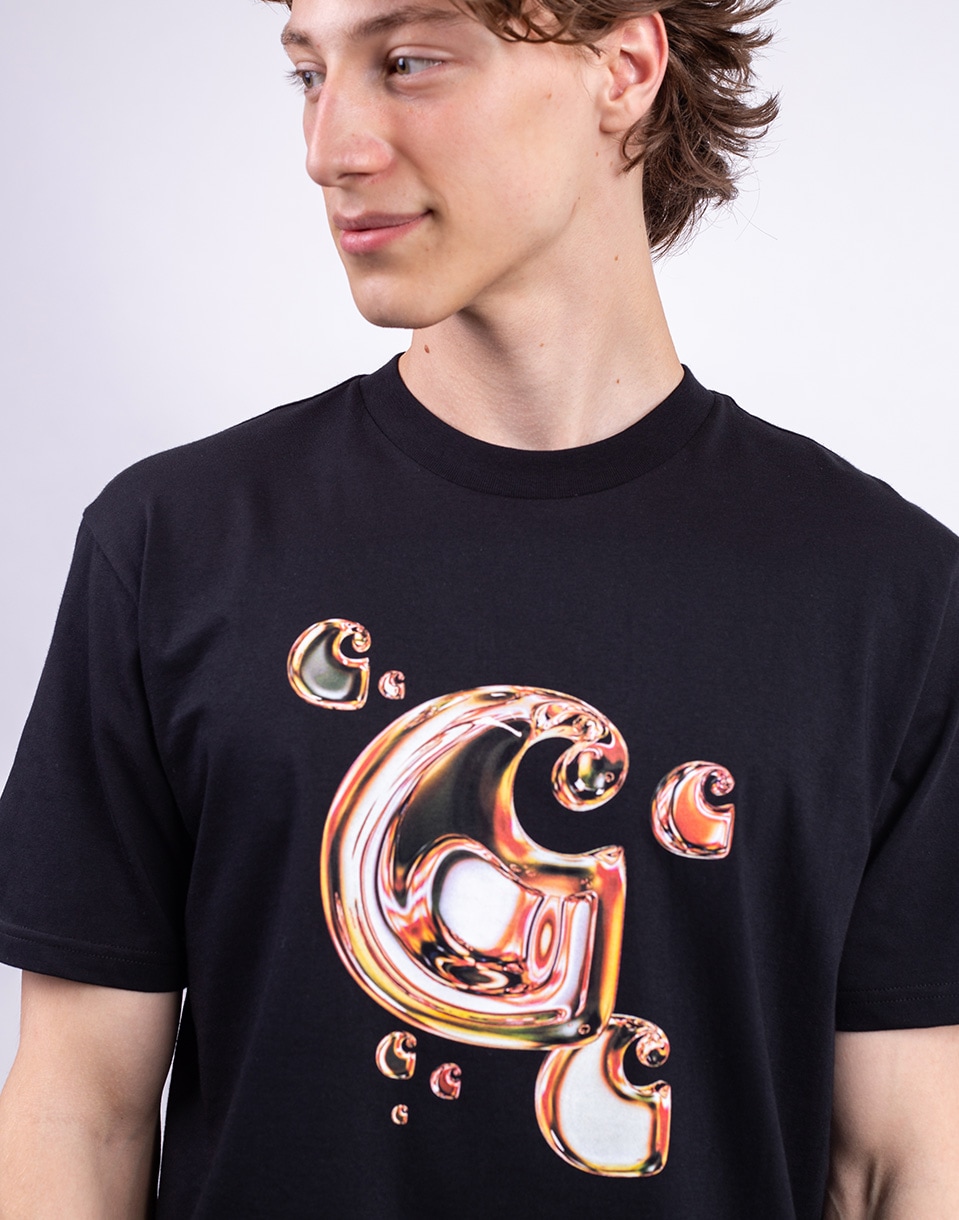 Carhartt WIP S/S Solar Chrome C-Logo T-Shirt Black S