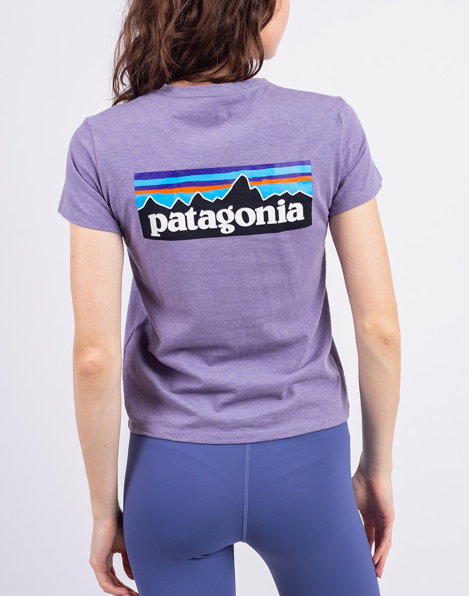 Tričko Patagonia W's P-6 Logo Responsibili-Tee Concrete Purple