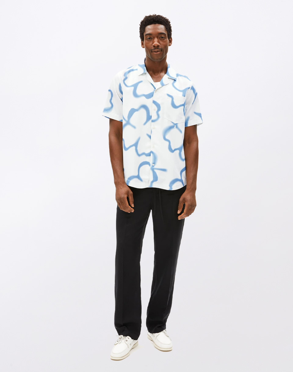 Armedangels Lovaar Clover 3268 undyed-pigment blue XL