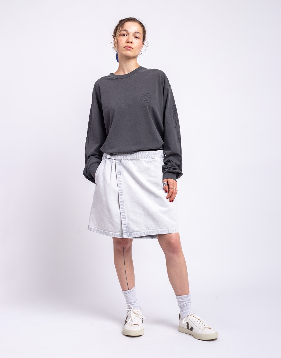 Carhartt WIP W' Emery Skirt Black chalk wash M