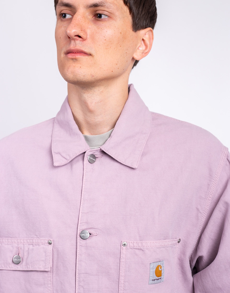 Carhartt WIP Walter Chore Coat Pink Fog garment dyed M