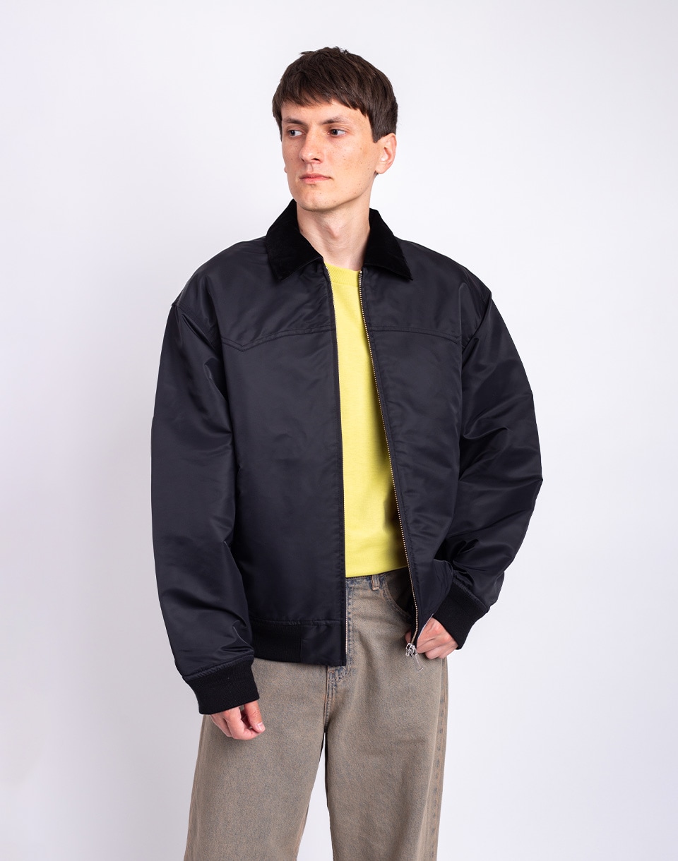 Carhartt WIP Santa Fe Alumni Jacket Black/Scarlet XL