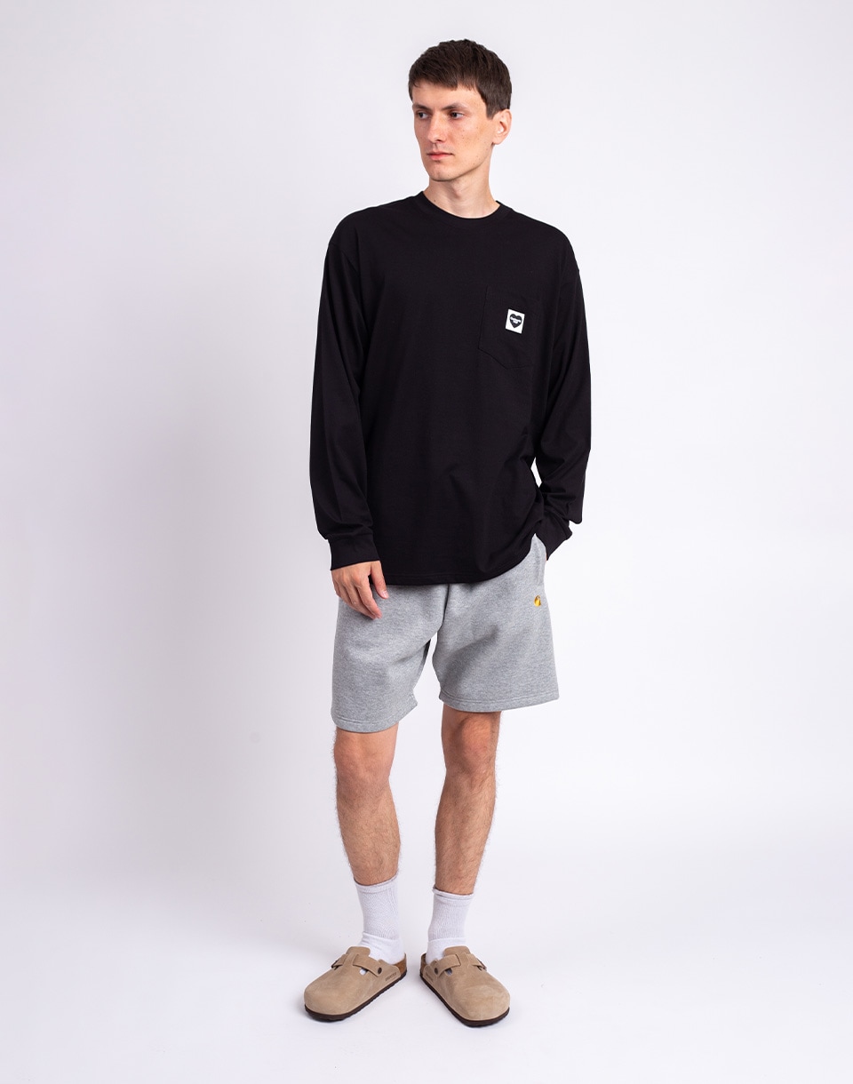 Carhartt WIP L/S Pocket Heart T-Shirt Black/Black M