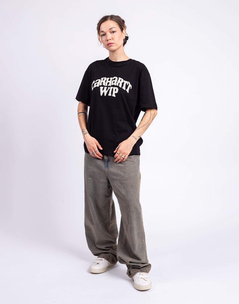 Carhartt WIP W' S/S Guide Club T-Shirt Black heavy stone wash XS
