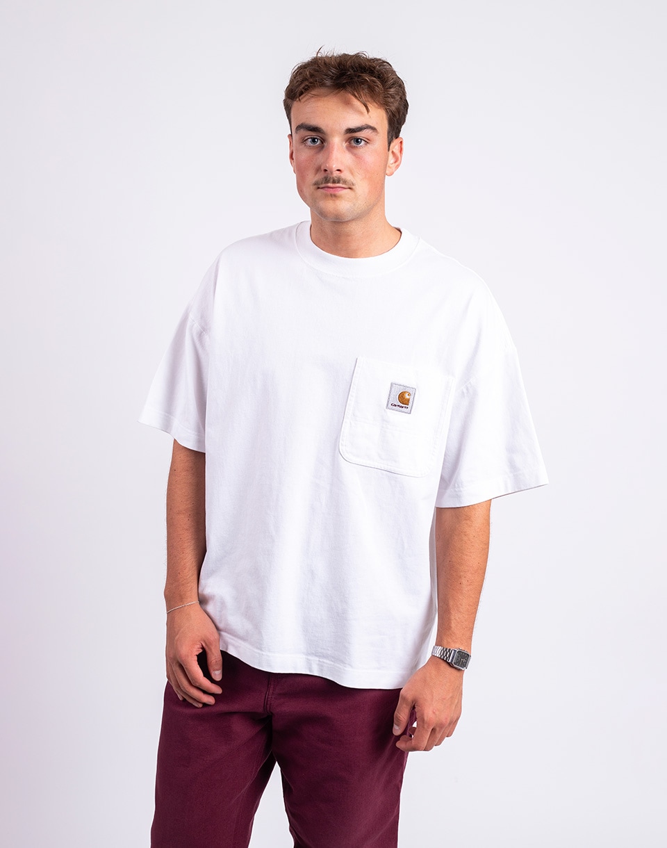 Tričko Carhartt WIP S/S Work Pocket T-Shirt White