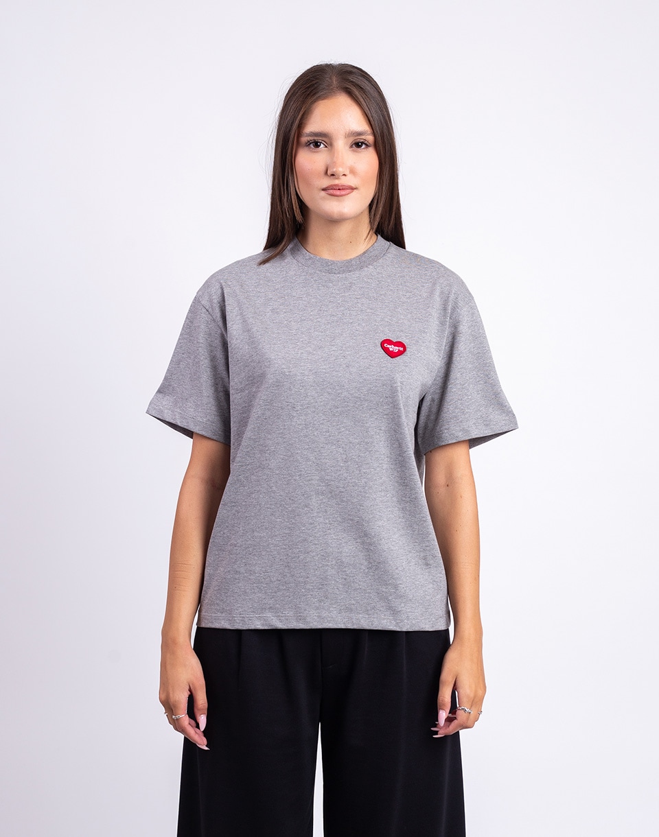 Tričko Carhartt WIP W' S/S Heart Patch T-Shirt Grey Heather/Red
