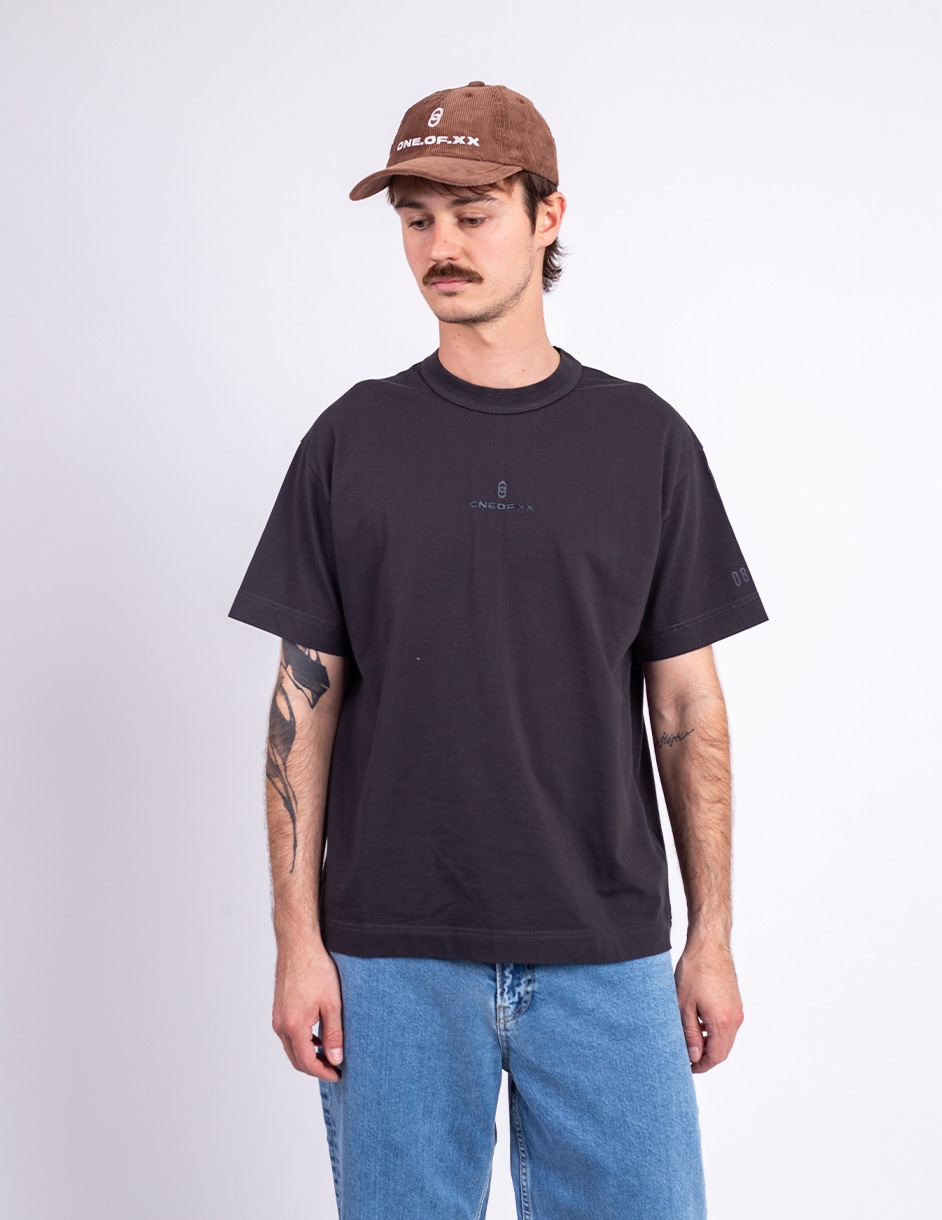 Tričko ONE OF XX Charcoal Black T-Shirt Burnt Charcoal