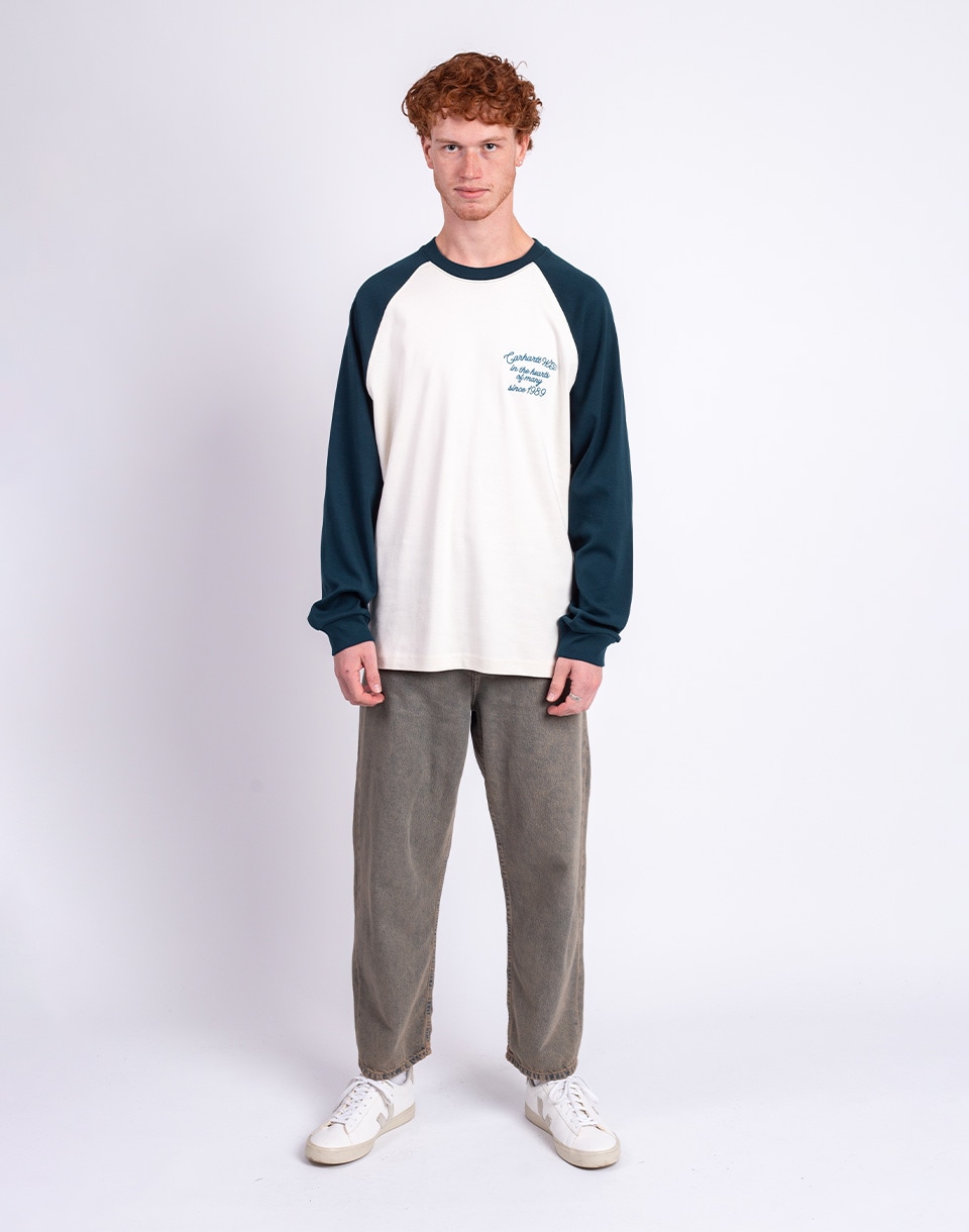 Carhartt WIP L/S Alston T-Shirt Wax/Deep Lagoon L
