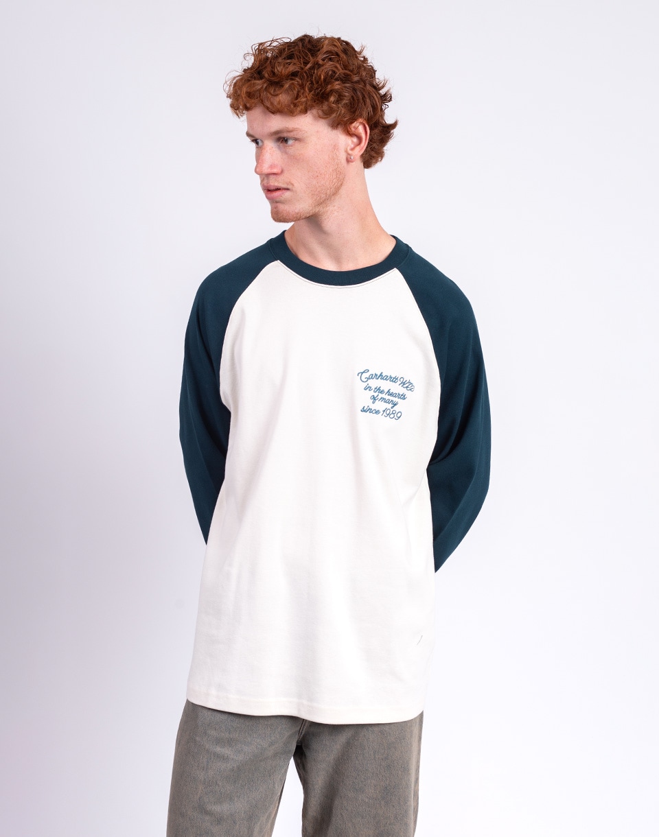 Tričko Carhartt WIP L/S Alston T-Shirt Wax/Deep Lagoon