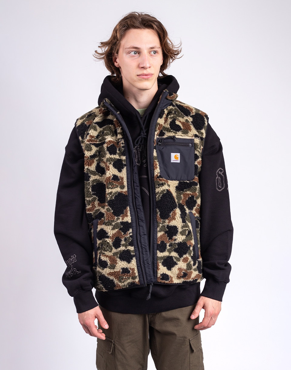 Carhartt WIP Prent Vest Liner Camo Duck Jacquard, Green XL