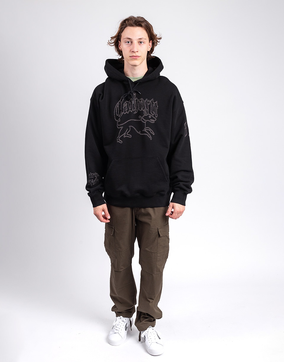 Carhartt WIP Hooded Hackwork Sweat Black/Wall M