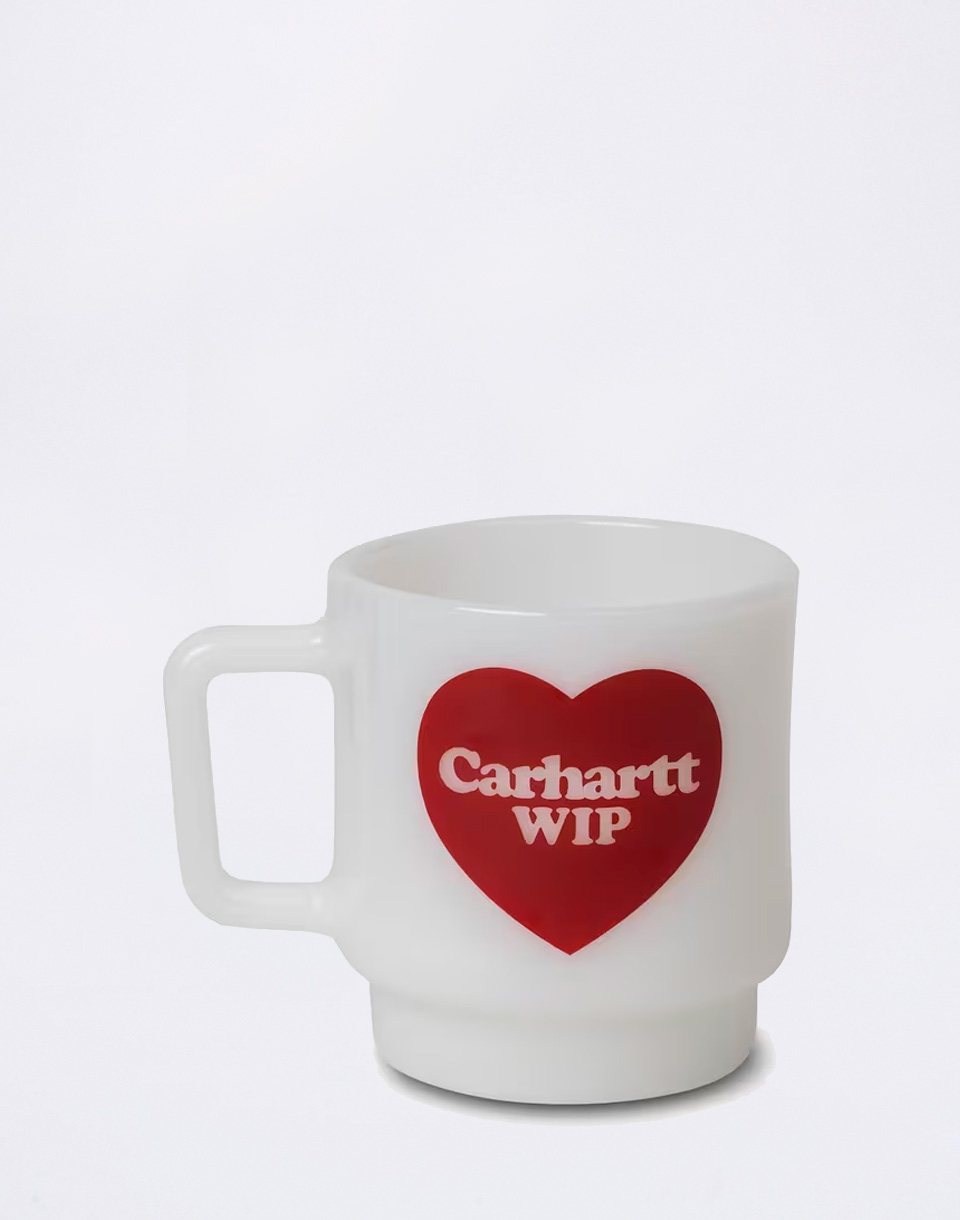 Carhartt WIP Heart Glass Mug White