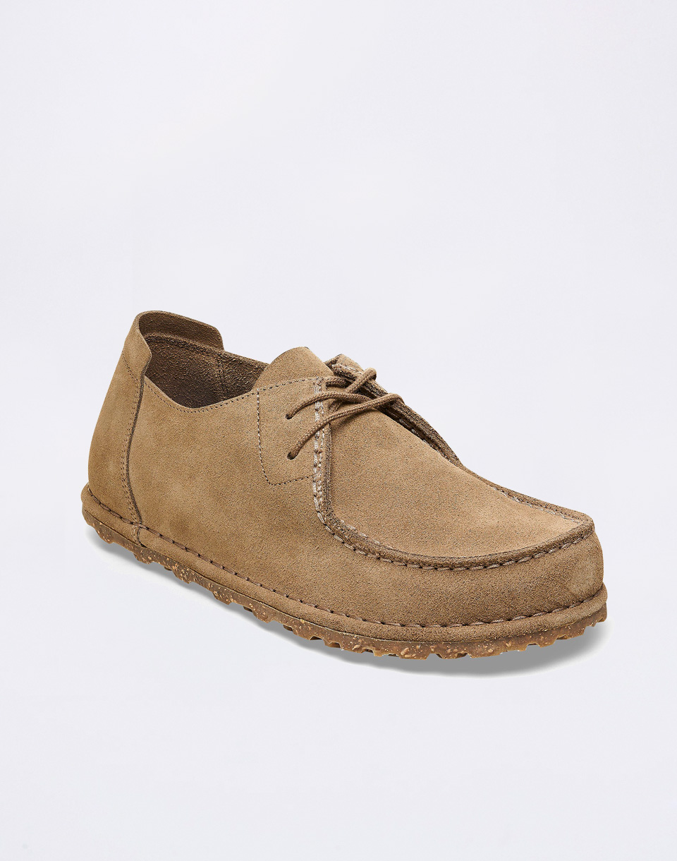 Birkenstock Utti Lace Suede Leather Gray Taupe 39