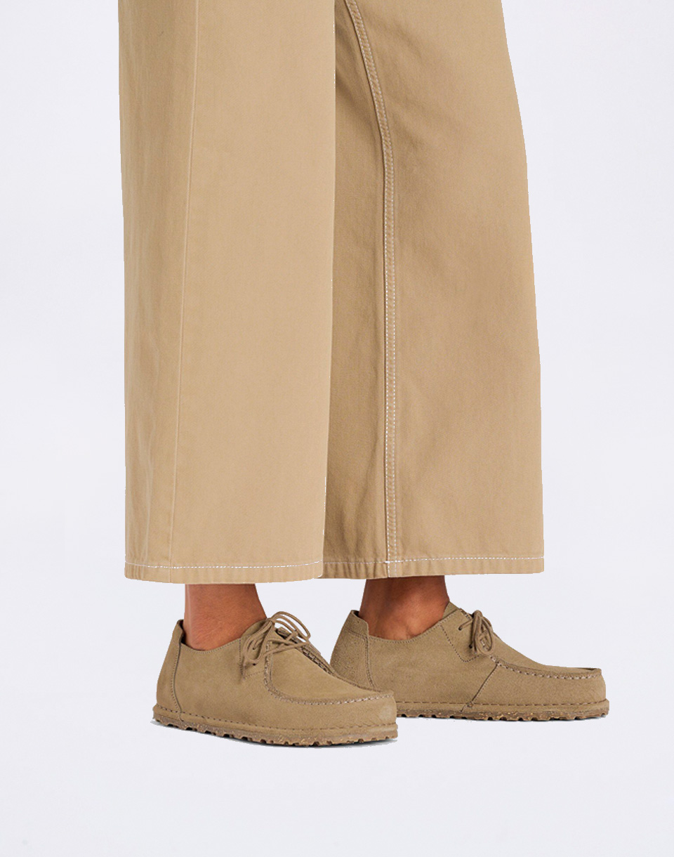 Birkenstock Utti Lace Suede Leather Gray Taupe 39