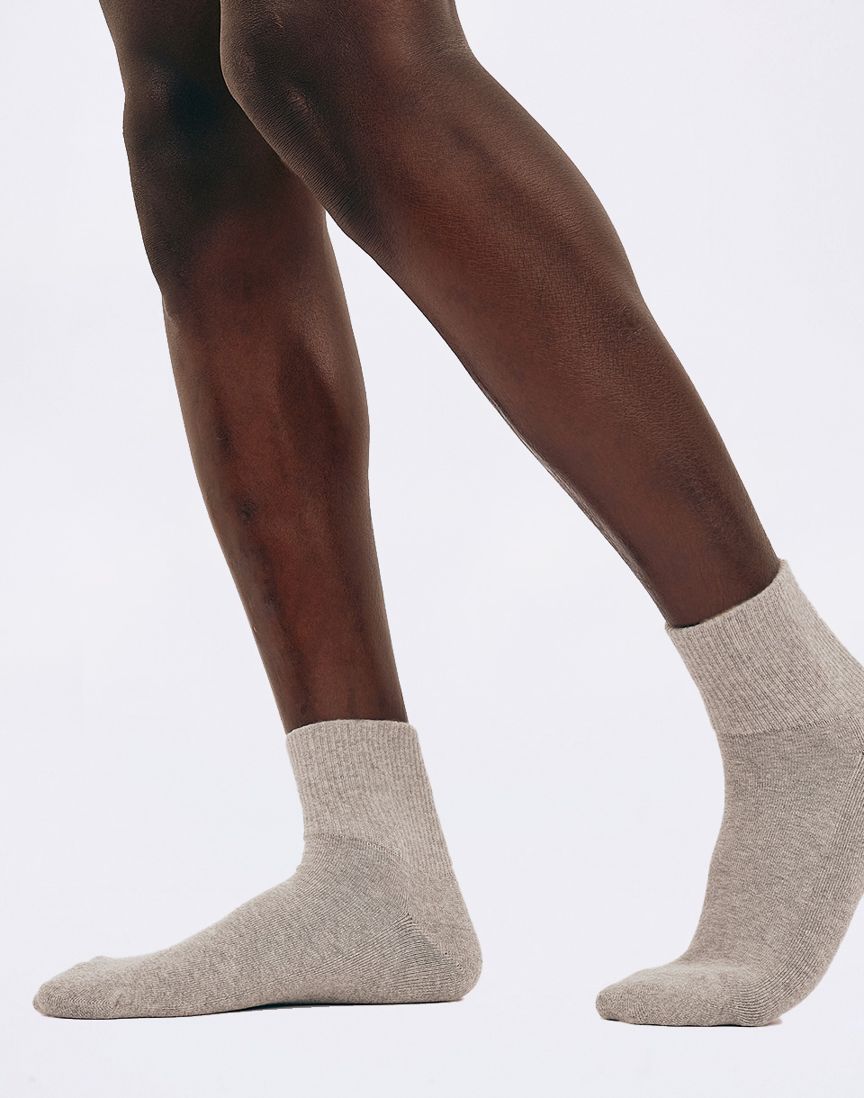 Organic Basics Core Ankle Socks 2-pack Grey 35-38