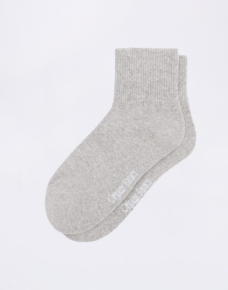 Organic Basics Core Ankle Socks 2-pack Grey 43-46