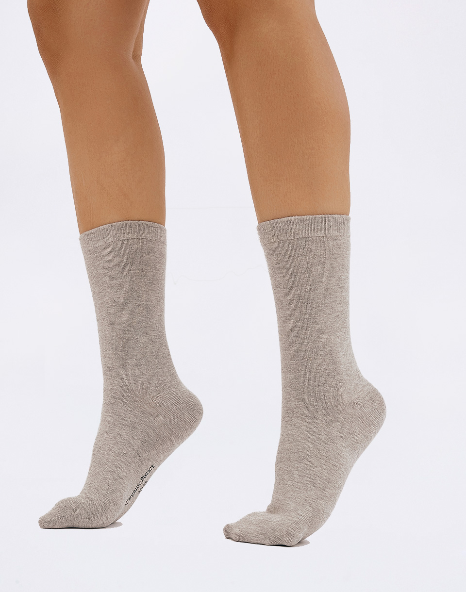 Organic Basics Core Crew Socks 2-pack Grey 35-38