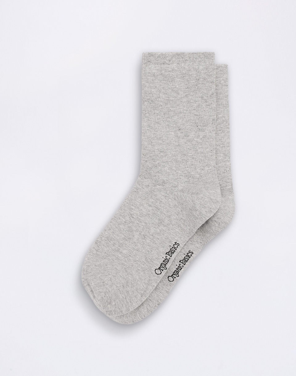 Organic Basics Core Crew Socks 2-pack Grey 35-38