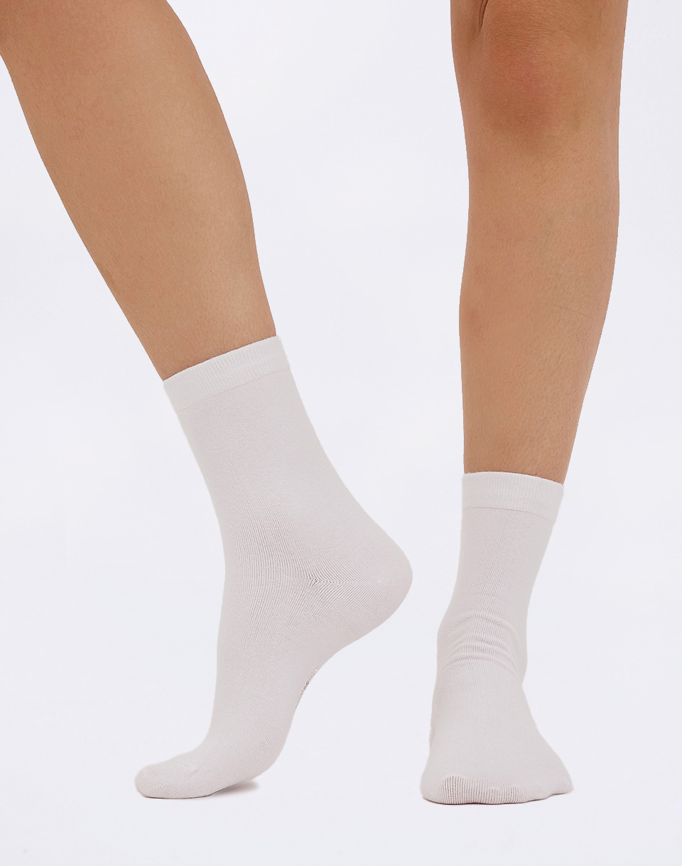 Organic Basics Core Crew Socks 2-pack White 39-42
