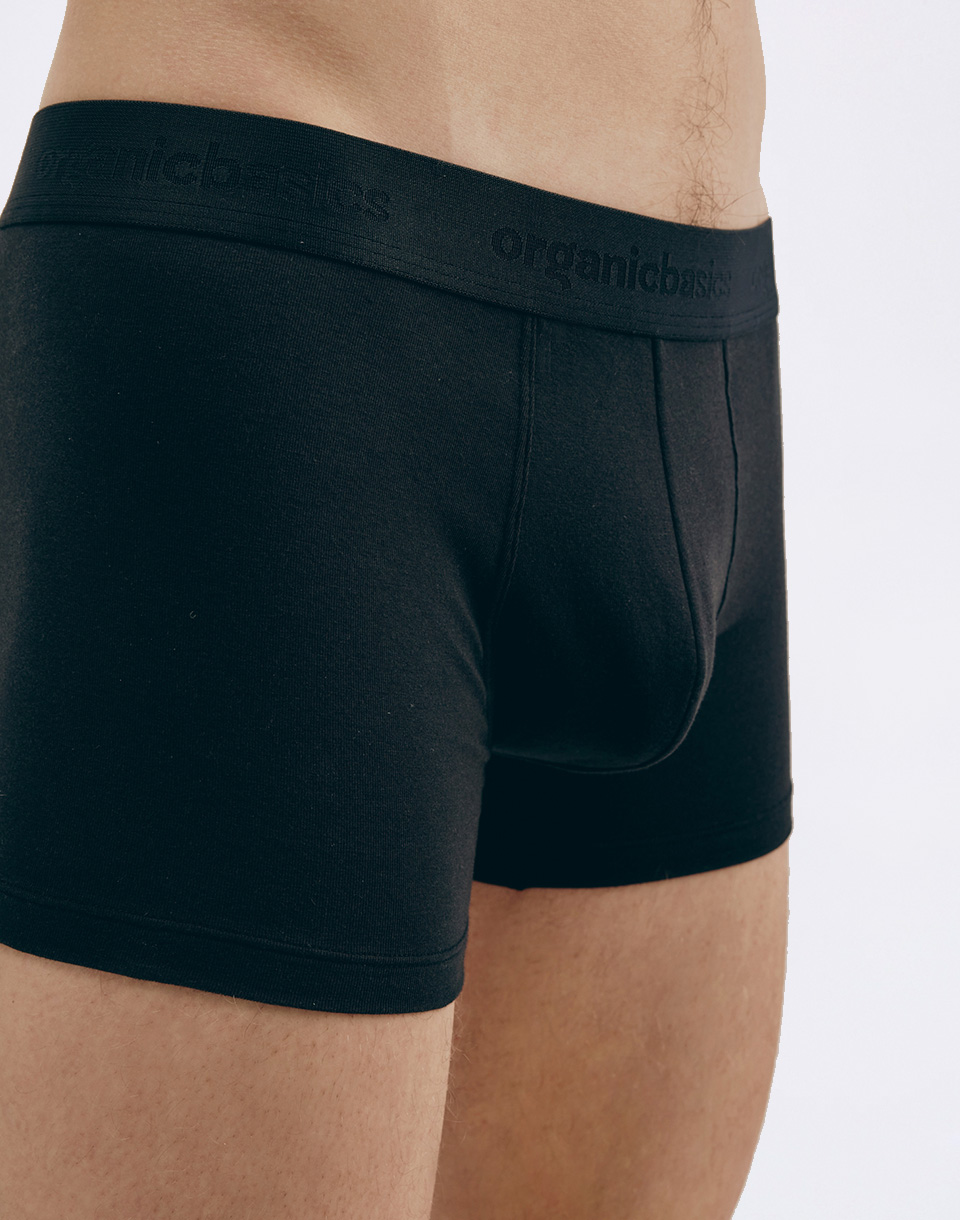 Organic Basics Core Trunks 3-Pack Black / White / Grey Melange L