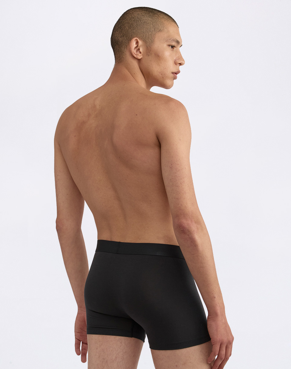 Organic Basics Premium Trunks 3-pack White / Hazy / Black L