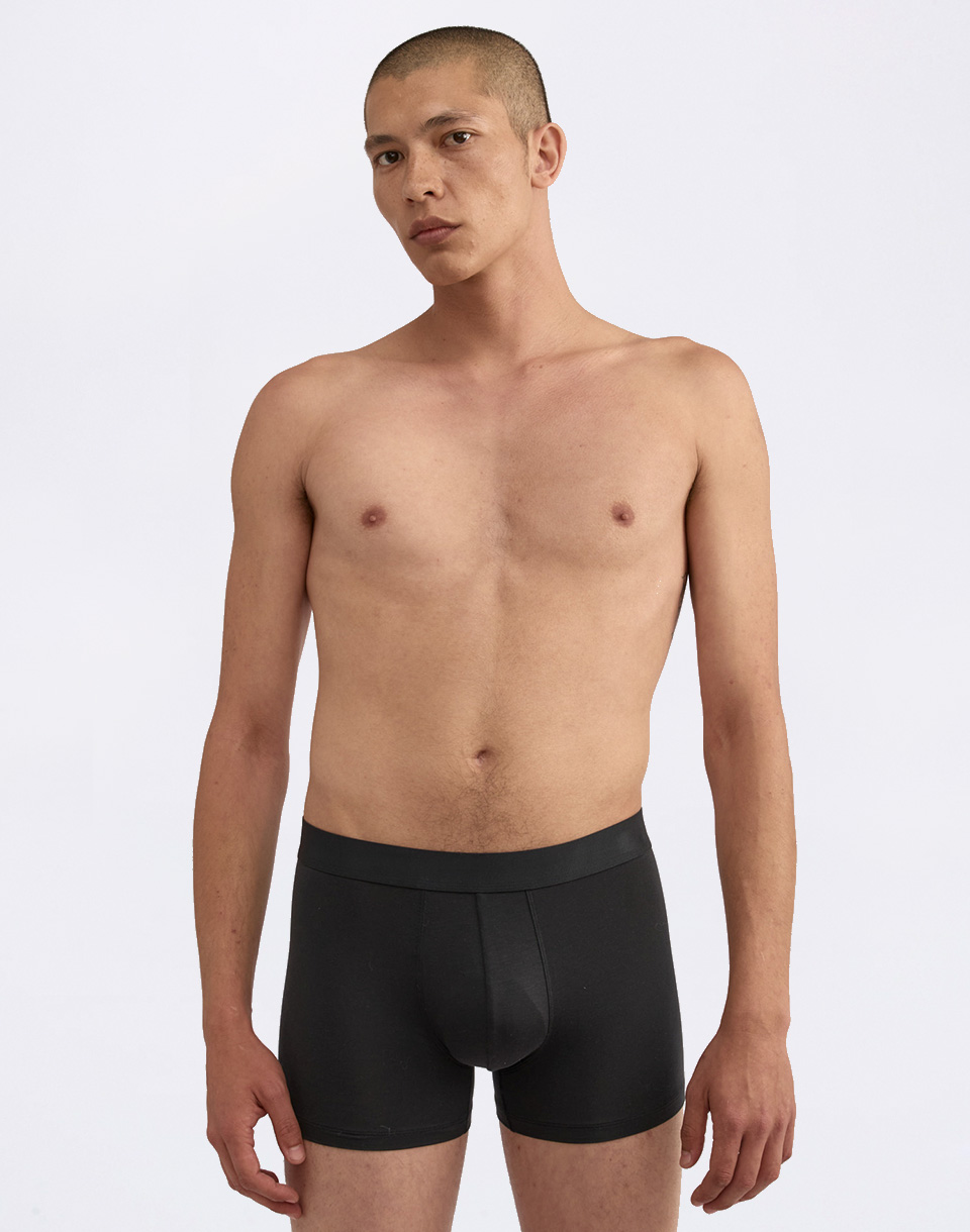 Organic Basics Premium Trunks 3-pack White / Hazy / Black L