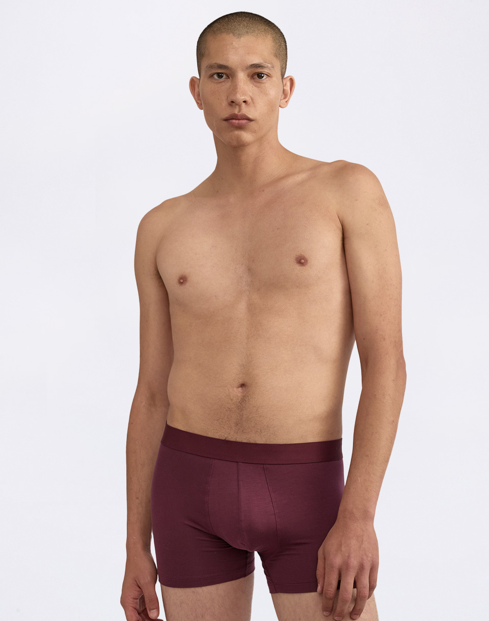 Organic Basics Premium Trunks 3-pack Space Blue / Plum / Black L