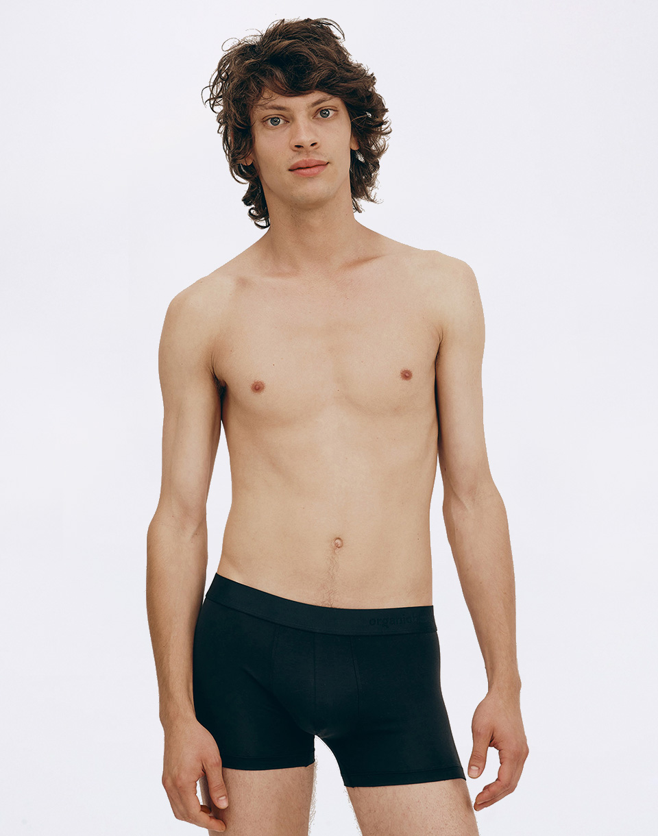Organic Basics Soft Touch Trunks 3-pack Aubergine / Soft Lilac / Black L