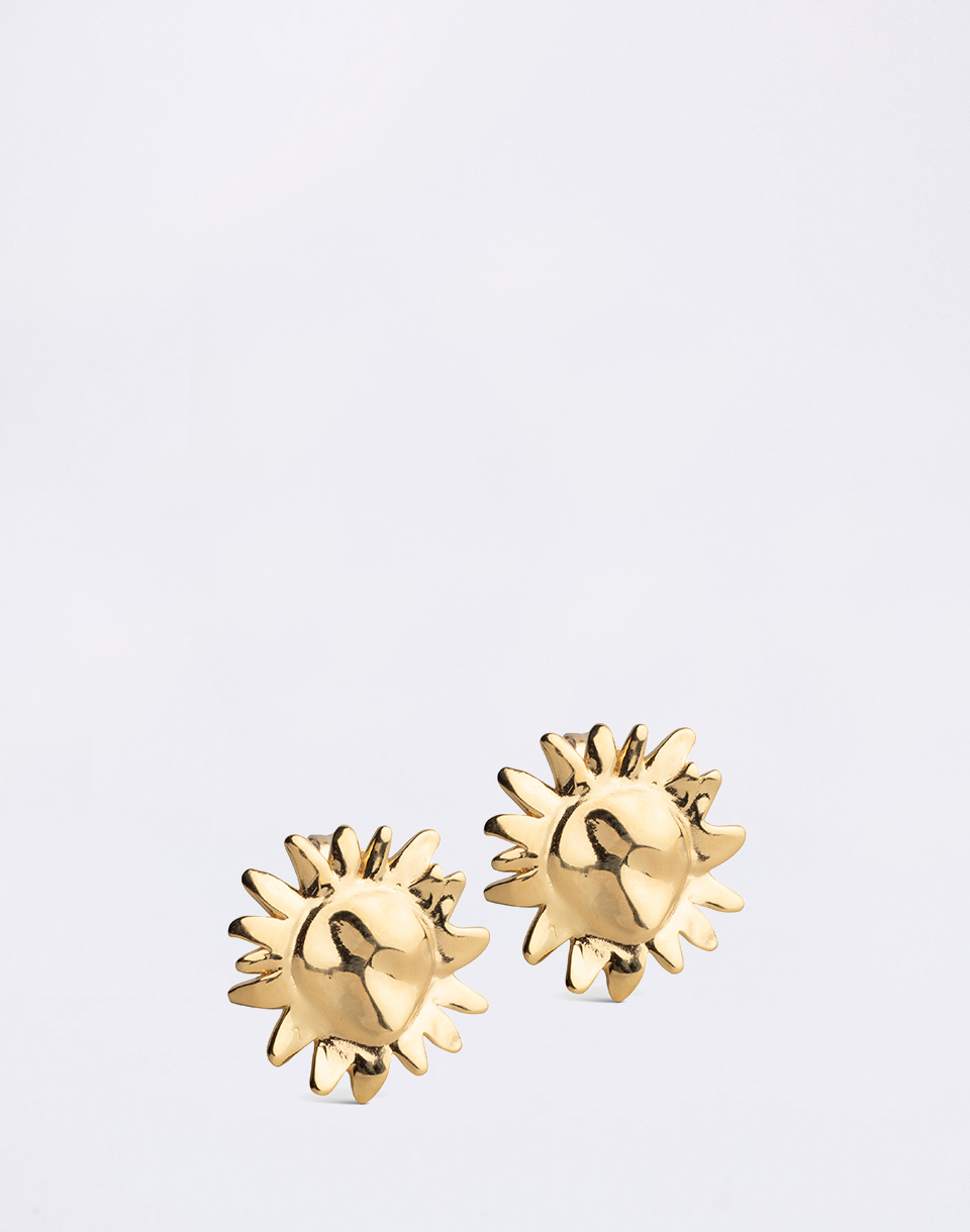 ENAMEL Copenhagen Studs, Large Sunshine 925S/GP