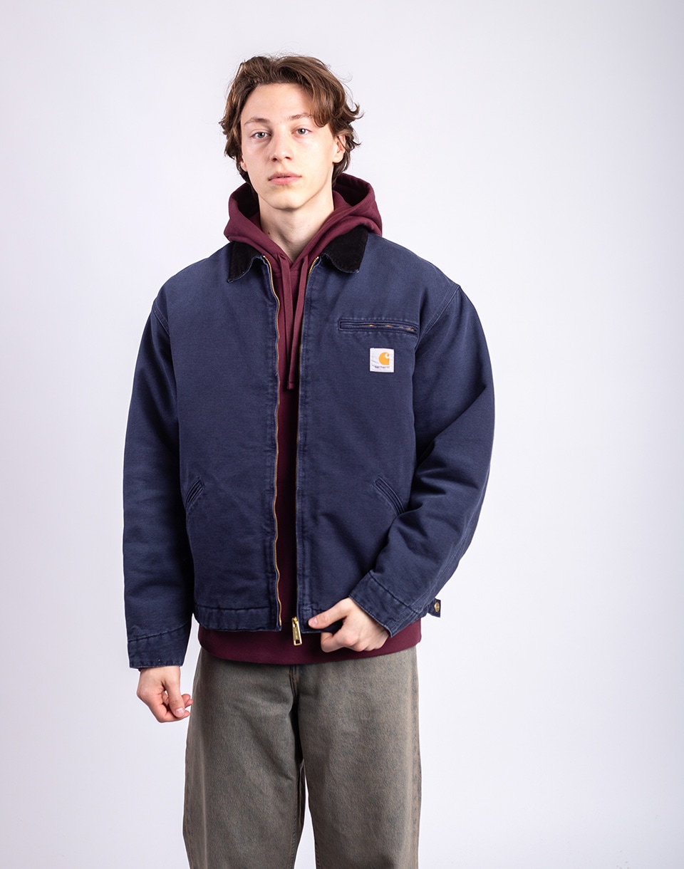 Carhartt WIP OG Detroit Jacket Dark Navy/Black stone canvas XL