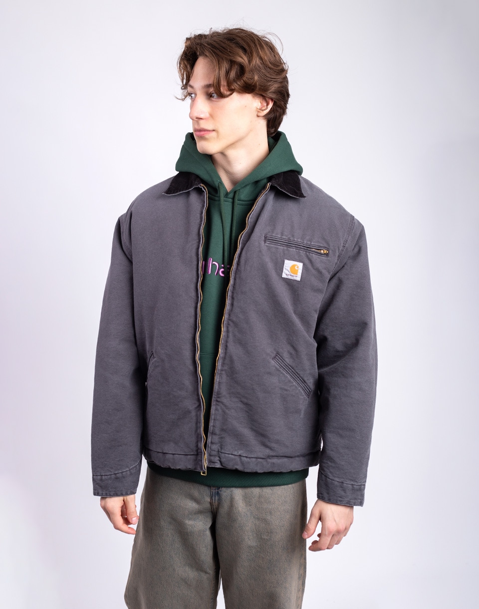 Carhartt WIP OG Detroit Jacket Graphite/Black stone canvas M