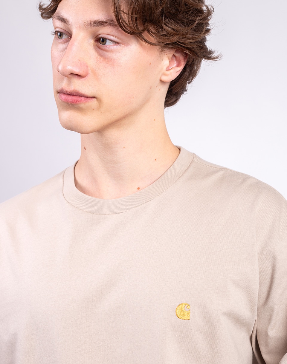 Carhartt WIP L/S Chase T-Shirt Fleur De Sel/Gold L