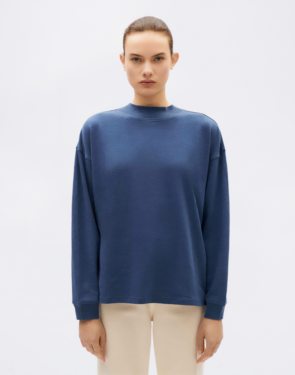 Tričko Thinking MU Dark Heritage Hemp Freire T-Shirt BLUE