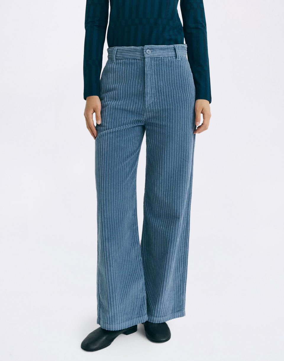 Thinking MU Fuzz Corduroy Karina Pants BLUE 36