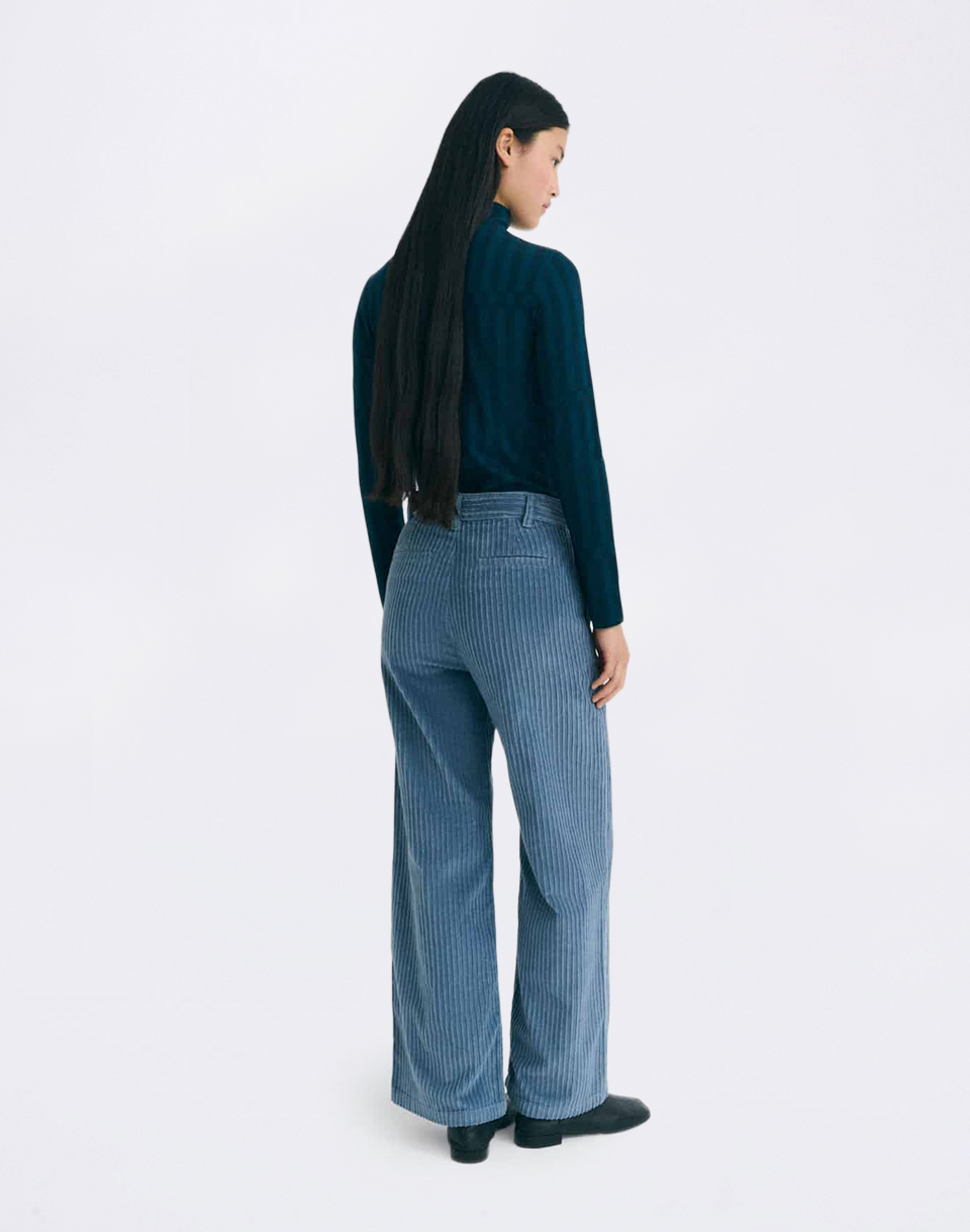 Thinking MU Fuzz Corduroy Karina Pants BLUE 36
